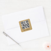 Gepersonaliseerde QR-code Vierkante Sticker (Envelop)
