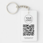 Gepersonaliseerde QR Code Visitekaartje Uw Logo wi Sleutelhanger (Voorkant)