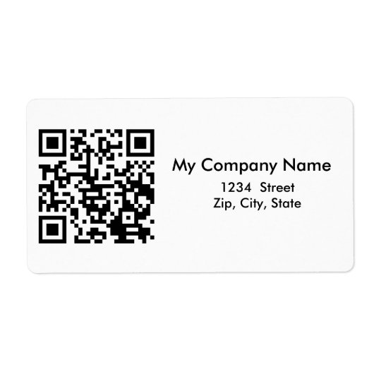 Gepersonaliseerde QR-code voor bedrijven Etiket (Voorkant)