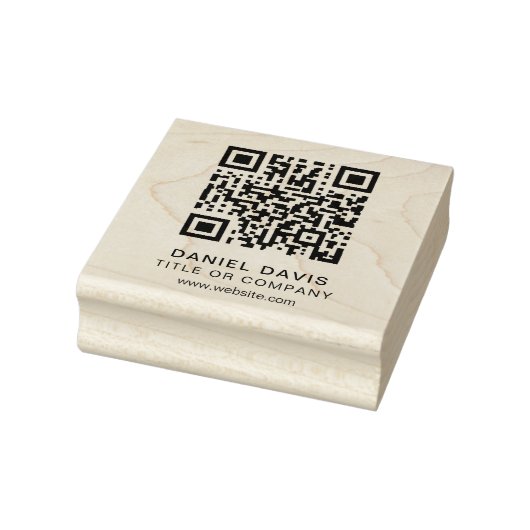 Gepersonaliseerde QR-code voor zakelijke professio Rubberstempel (Stempel)
