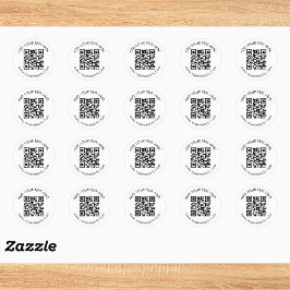 Gepersonaliseerde QR-code websitepromotie Ronde Sticker