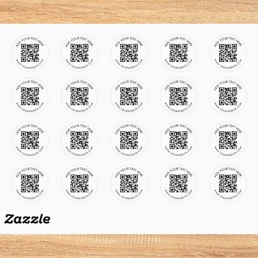Gepersonaliseerde QR-code websitepromotie Ronde Sticker