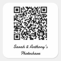 Gepersonaliseerde QR-code Wedding Photo Share Webs