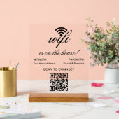 Gepersonaliseerde QR-code Wifi Internet Scan om te Acryl Bord (Huwelijk)