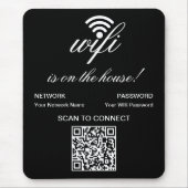 Gepersonaliseerde QR-code Wifi Internet Scan om te Muismat (Voorkant)