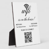 Gepersonaliseerde QR-code WiFi Internet Scan om ve Fotoplaat (Zijkant)