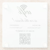 Gepersonaliseerde QR-code WiFi Internet Scan om ve Glazen Onderzetter (Achterkant)