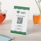 Gepersonaliseerde QR Code Wifi Netwerk en Wachtwoo Reclamebord Met Voetstuk (Insitu)