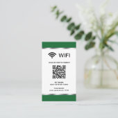 Gepersonaliseerde QR-code Wifi-netwerk en wachtwoo Visitekaartje (Staand voorkant)
