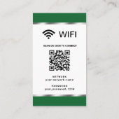 Gepersonaliseerde QR-code Wifi-netwerk en wachtwoo Visitekaartje (Achterkant)