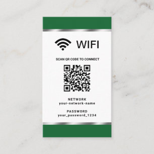 Gepersonaliseerde QR-code Wifi-netwerk en wachtwoo Visitekaartje