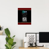 Gepersonaliseerde QR-code WiFi-netwerkwachtwoord z Poster (Thuiskantoor)