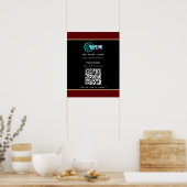 Gepersonaliseerde QR-code WiFi-netwerkwachtwoord z Poster (Keuken)