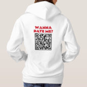 Gepersonaliseerde QR-code – Wil je met me daten/tr Hoodie (Achterkant)
