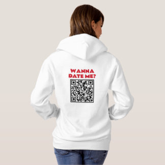 Gepersonaliseerde QR-code – Wil je met me daten/tr Hoodie