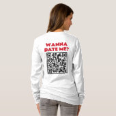 Gepersonaliseerde QR-code – Wil je met me daten/tr T-shirt (Achterkant volledig)