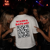 Gepersonaliseerde QR-code – Wil je met me daten/tr T-shirt