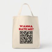 Gepersonaliseerde QR-code – Wil je met me daten/tr Tote Bag (Voorkant)
