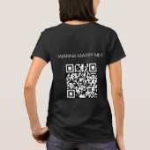 Gepersonaliseerde QR-code wil met me trouwen T-shirt (Achterkant)