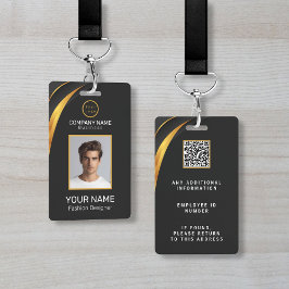 Gepersonaliseerde QR-code Zakelijk Logo Profession Badge