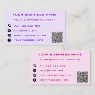 Gepersonaliseerde QR-code Zakelijke kaart Sjabloon Contactkaartje