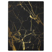Gepersonaliseerde QUEEN BEE Gold Black Marble Klem Klembord (Achterkant)