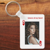 Gepersonaliseerde Queen of Hearts Sleutelhanger (Voorkant)