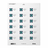 Gepersonaliseerde Quiltblok retour adreslabels Etiket (Full Sheet)