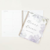Gepersonaliseerde Quinceanera 15 jaar Paarse bloem Planner (Display)