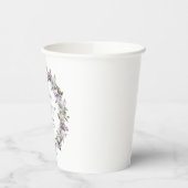 Gepersonaliseerde Quinceanera Paarse Lila bloem Papieren Bekers (Links)