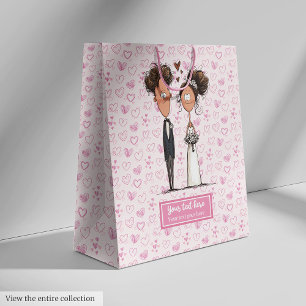 Gepersonaliseerde Quirky Wedding Gift Bag Humor St Medium Cadeauzakje