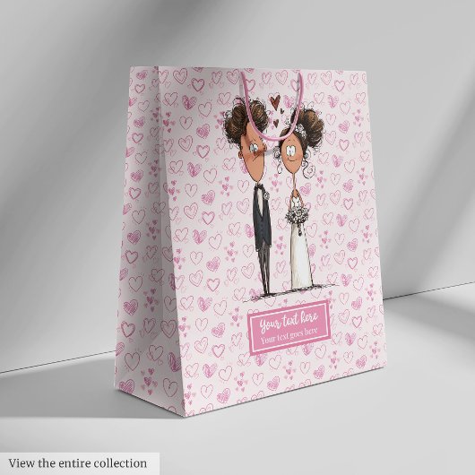 Gepersonaliseerde Quirky Wedding Gift Bag Humor St Medium Cadeauzakje