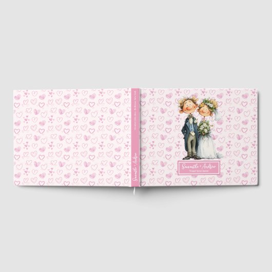 Gepersonaliseerde Quirky Wedding Guestbook Gift Gastenboek (Volledig)