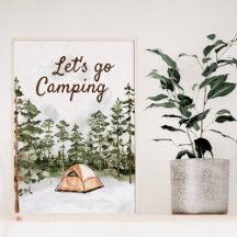 Gepersonaliseerde Quote Aquarel Kamperen in de Nat