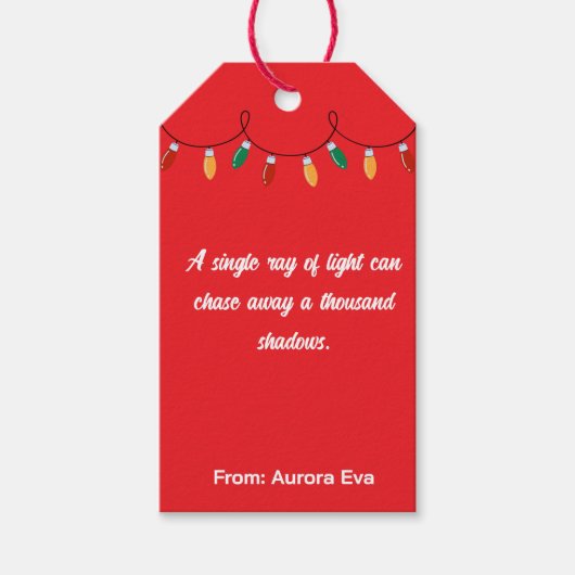 Gepersonaliseerde quote cadeaulabel (Voorkant)