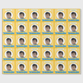 Gepersonaliseerde Race Car Baby Foto Wrapping Papi Cadeaupapier (Vlak)