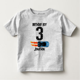 Gepersonaliseerde Racecar 3e Verjaardagsfeestje Kinder Shirts