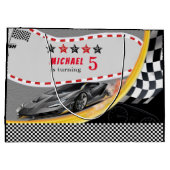 Gepersonaliseerde Racing Car Gift Bags Groot Cadeauzakje (Achterkant)