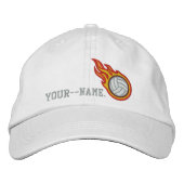 Gepersonaliseerde Racing Flames Volleybal Bullet B Geborduurde Pet (Voorkant)