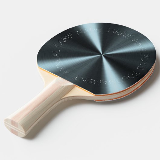 Gepersonaliseerde Radiale Metallic look - Licht Bl Tafeltennisbatje (Voorkant Gekanteld)