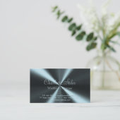 Gepersonaliseerde Radiale Metallic look - Licht Bl Visitekaartje (Staand voorkant)