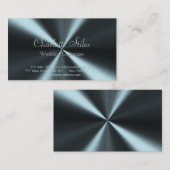 Gepersonaliseerde Radiale Metallic look - Licht Bl Visitekaartje (Voorkant / Achterkant)