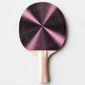 Gepersonaliseerde Radiale Metallic look - Roze Tafeltennisbatje (Achterkant)
