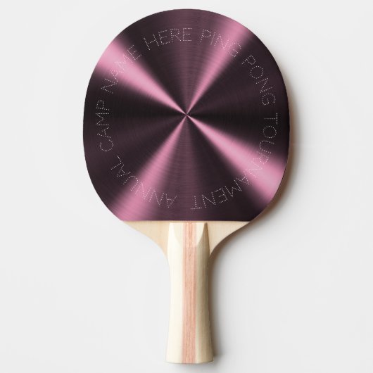 Gepersonaliseerde Radiale Metallic look - Roze Tafeltennisbatje (Voorkant)