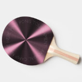 Gepersonaliseerde Radiale Metallic look - Roze Tafeltennisbatje (Zijkant)