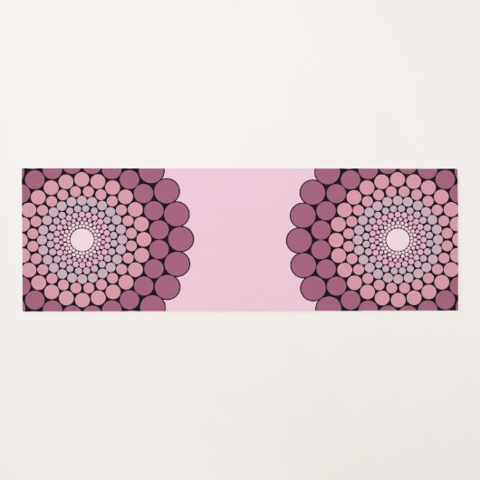 Gepersonaliseerde Radiant Dusky Roos Floral Dot Ma Yogamat (Achterkant (horizontaal))
