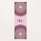 Gepersonaliseerde Radiant Dusky Roos Floral Dot Ma Yogamat (Voorkant)