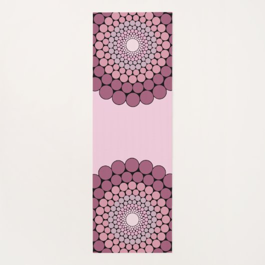 Gepersonaliseerde Radiant Dusky Roos Floral Dot Ma Yogamat (Achterkant)