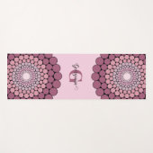Gepersonaliseerde Radiant Dusky Roos Floral Dot Ma Yogamat (Voorkant (horizontaal))