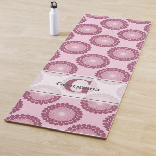 Gepersonaliseerde Radiant Dusky Roos Polka Dot Man Yogamat